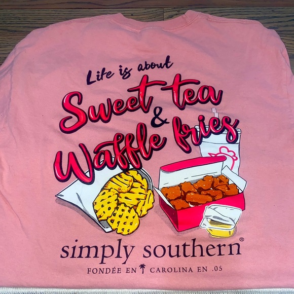 Tops | Pink Chickfila Simply Southern 